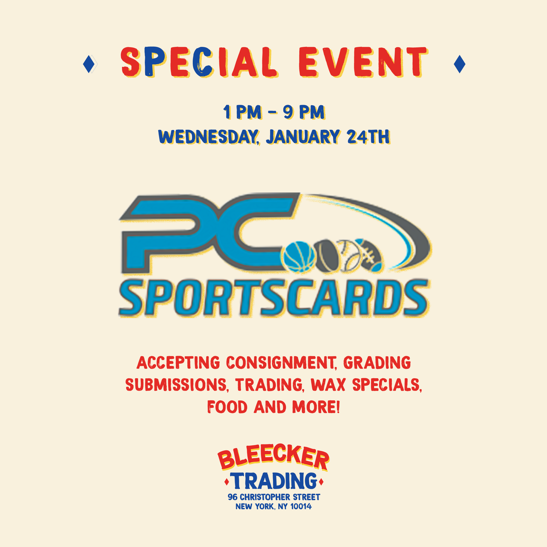 January 24th RSVP | PC Sports Cards Special Event