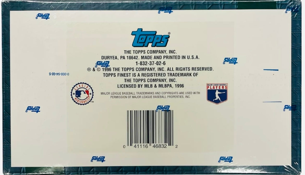 1996 Finest Series 2 Baseball Hobby Box