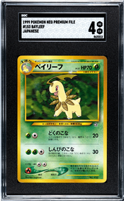 image 1999 Pokemon Neo Premium File #153 Bayleef (Japanese) (313) SGC 4