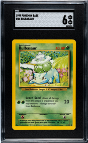 image 1999 Pokemon Base #44 Bulbasaur (376) SGC 6