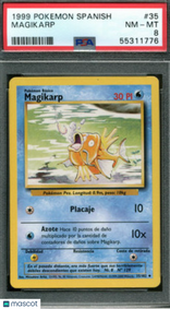 image 1999 Pokemon Spanish #35 Magikarp Pop 3 PSA 8 (776)