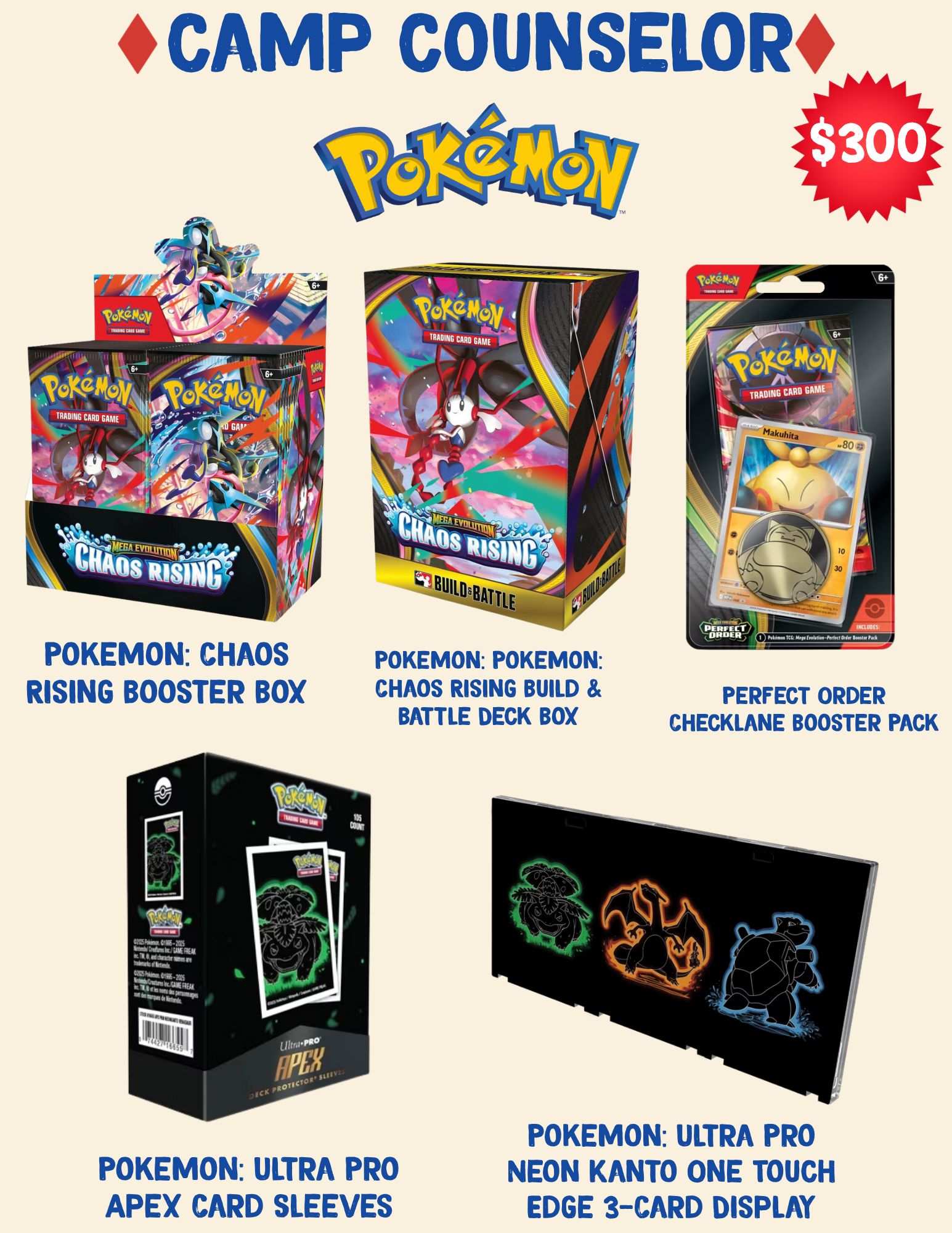 Bleecker Trading Summer Camp Counsler Pokemon Bundle