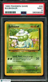 image 1999 Pokemon Bulbasaur #44 PSA 9 (009)
