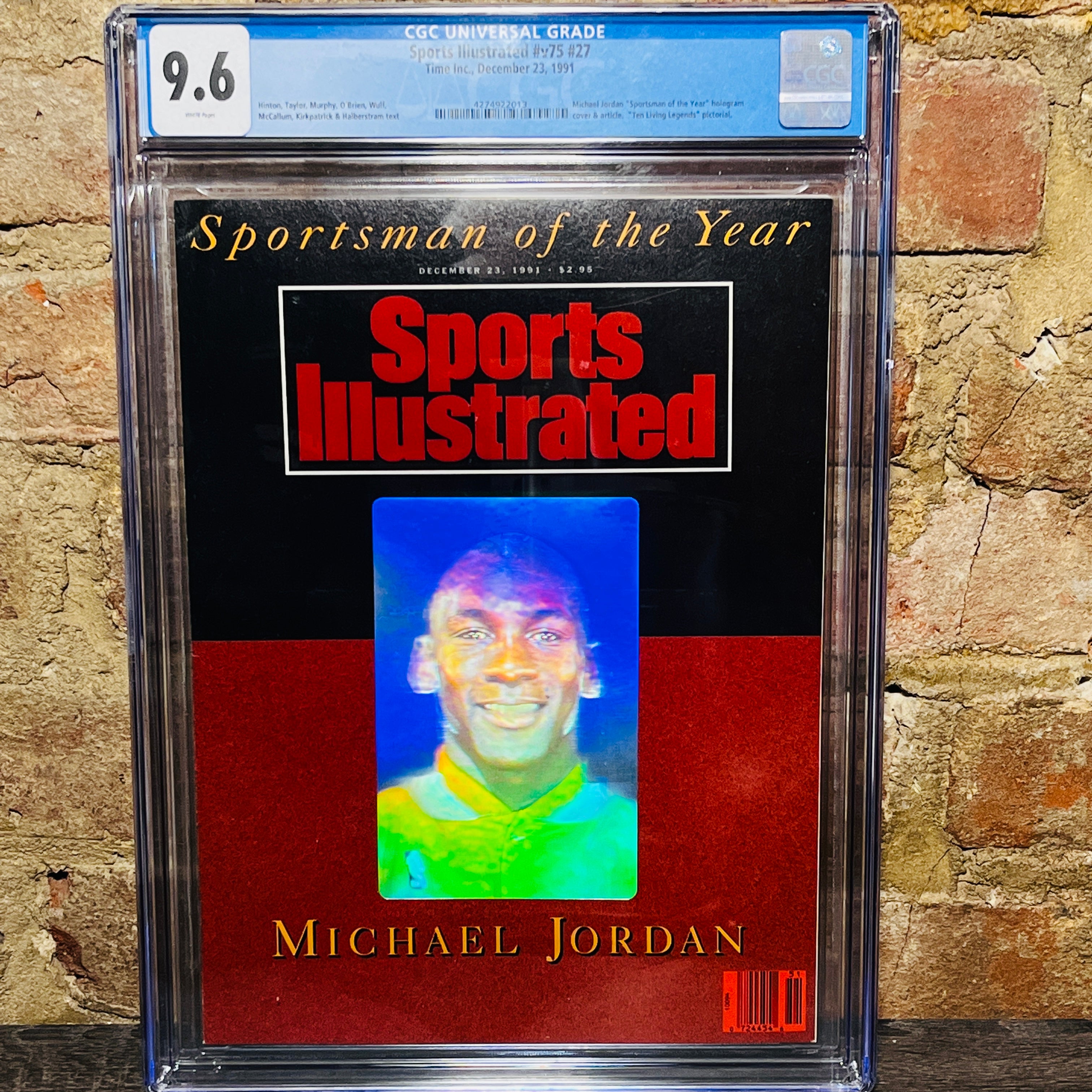 1991 Sports Illustrated #v75 #27 Michael Jordan Sportsman of