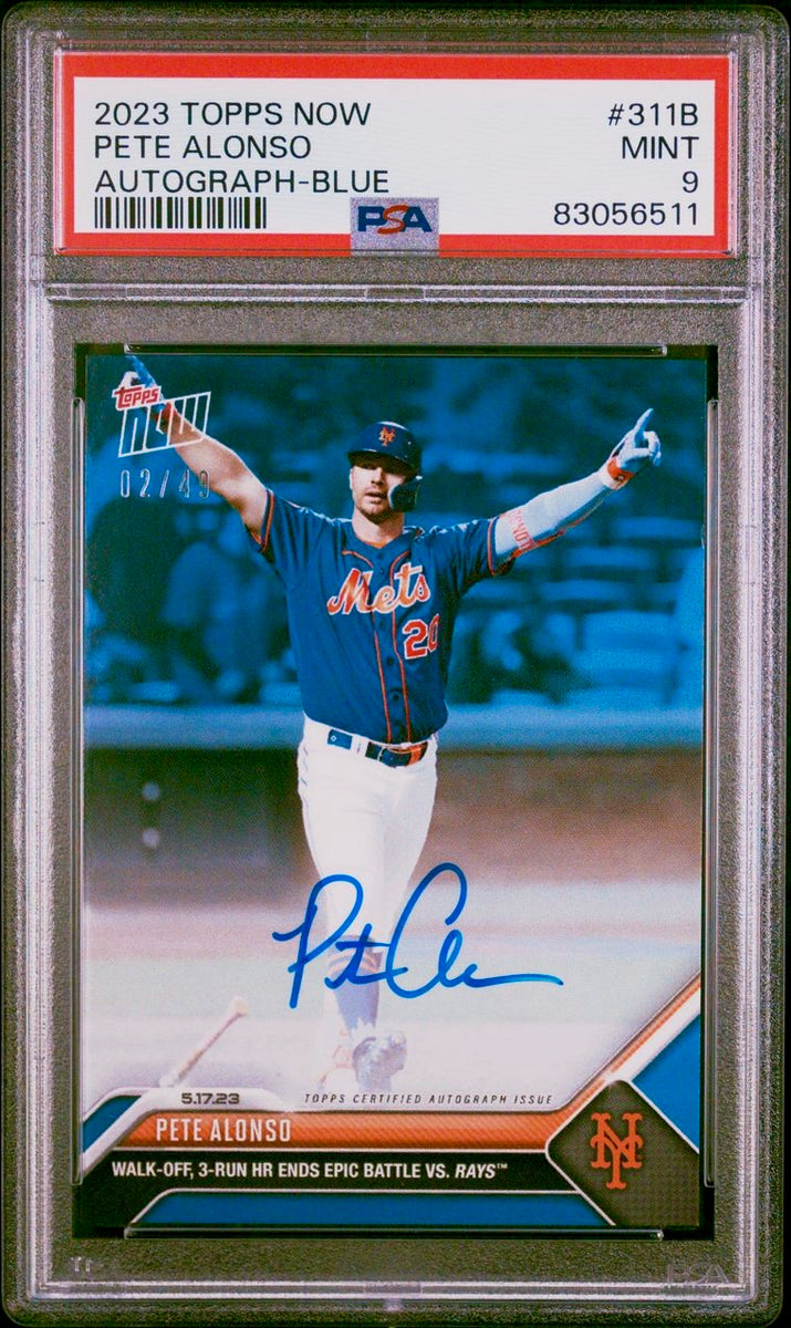 2023 Topps Now Pete Alonso #311b Autograph Blue /49 PSA 9 (511