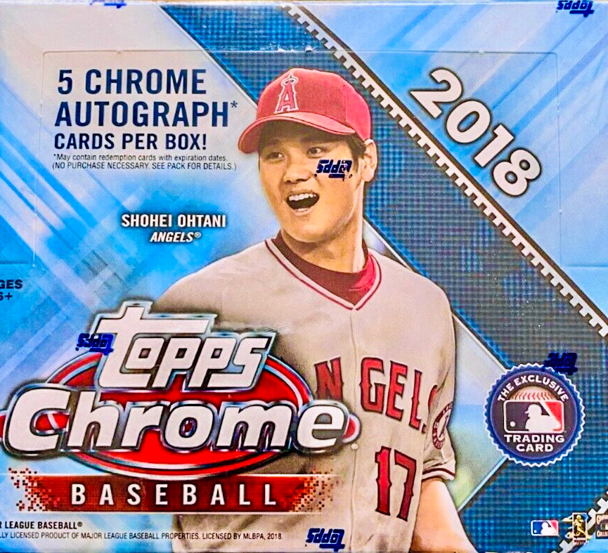 2018 Topps Chrome Baseball Jumbo Hobby Box *5 Autos*