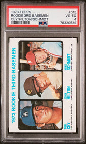 image 1973 Topps Rookie 3rd Baseman Cey/Hilton/Schmidt PSA 4 (539)