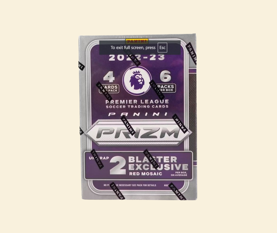 2022-23 Prizm Premier League EPL Soccer Blaster Box (Red Mosaic Prizms)