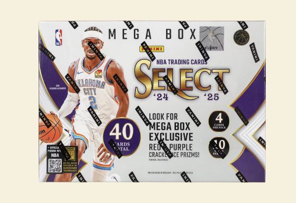 2024-25 Panini Select Basketball Mega Box (Red & Purple Cracked Ice)