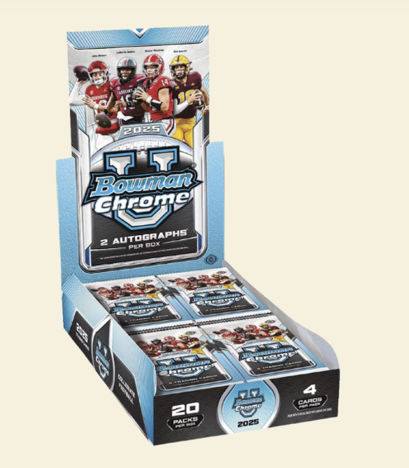 2025 Bowman University Chrome Football Hobby Box (Presale)