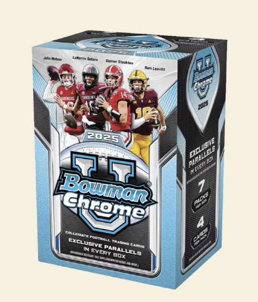 2025 Bowman University Chrome Football Blaster Box (Presale)