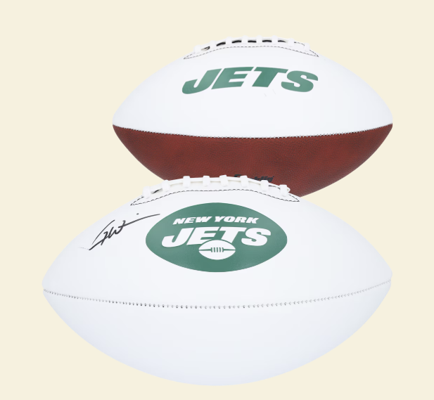 Garrett Wilson New York Jets Autographed Franklin White Panel Football