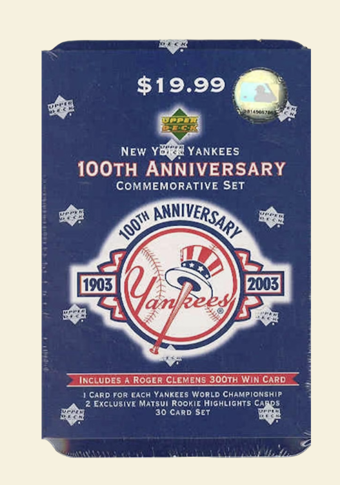 2003 Upper Deck New York Yankees 100th Anniversary Baseball Factory Set Box