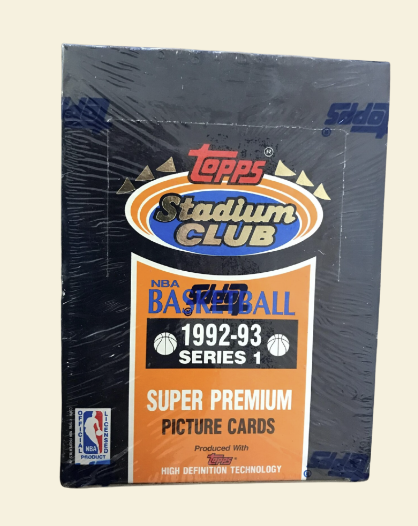 1992-93 Topps Stadium Club Series 1 Basketball Hobby Box