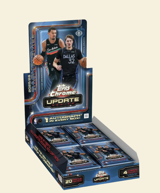 2025-26 Topps Chrome Update Series Basketball Hobby Box (Presale)