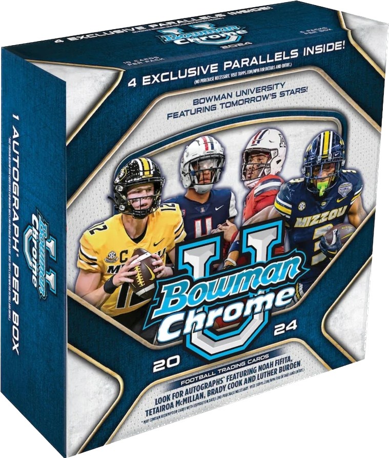 2024 Bowman University Chrome Football Sealed Monster Box