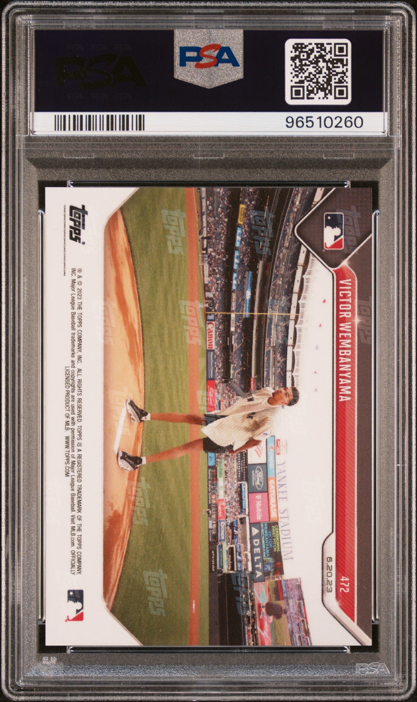 2023 Topps Now Baseball Victor Wembanyama #472 PSA 10