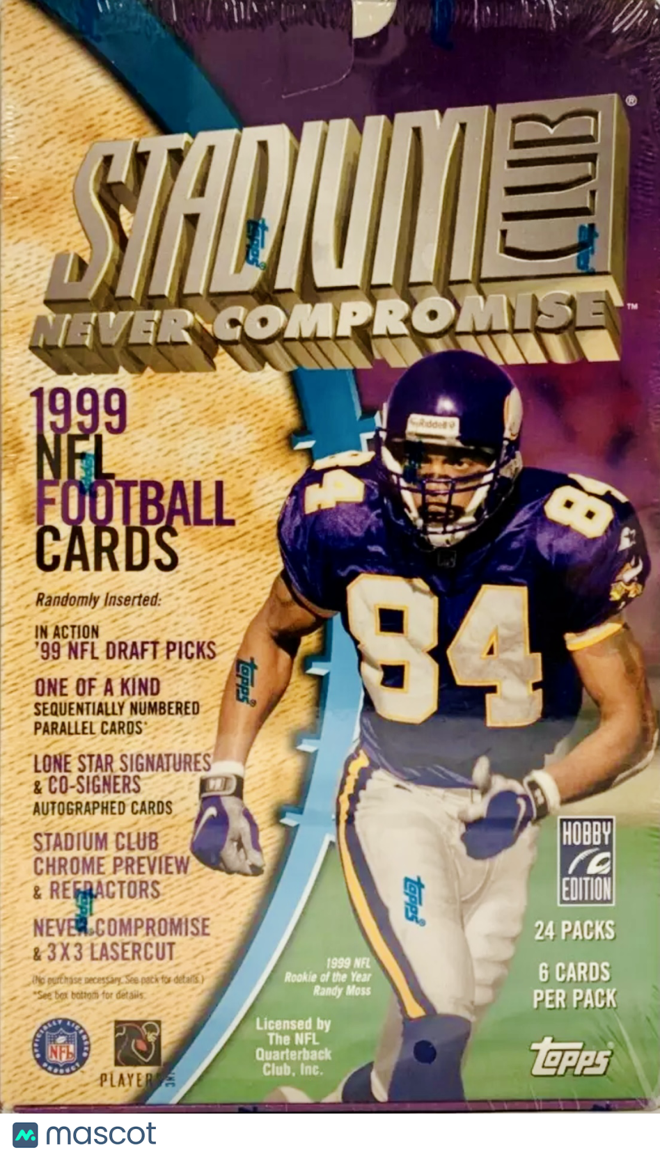 1999 Topps Stadium Club NFL Football Hobby Box 24PK Donovan McNabb Rc New Sealed