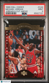 image 1996 Collector's Choice Jordan Cut Above Michael Jordan #CA4 PSA 9