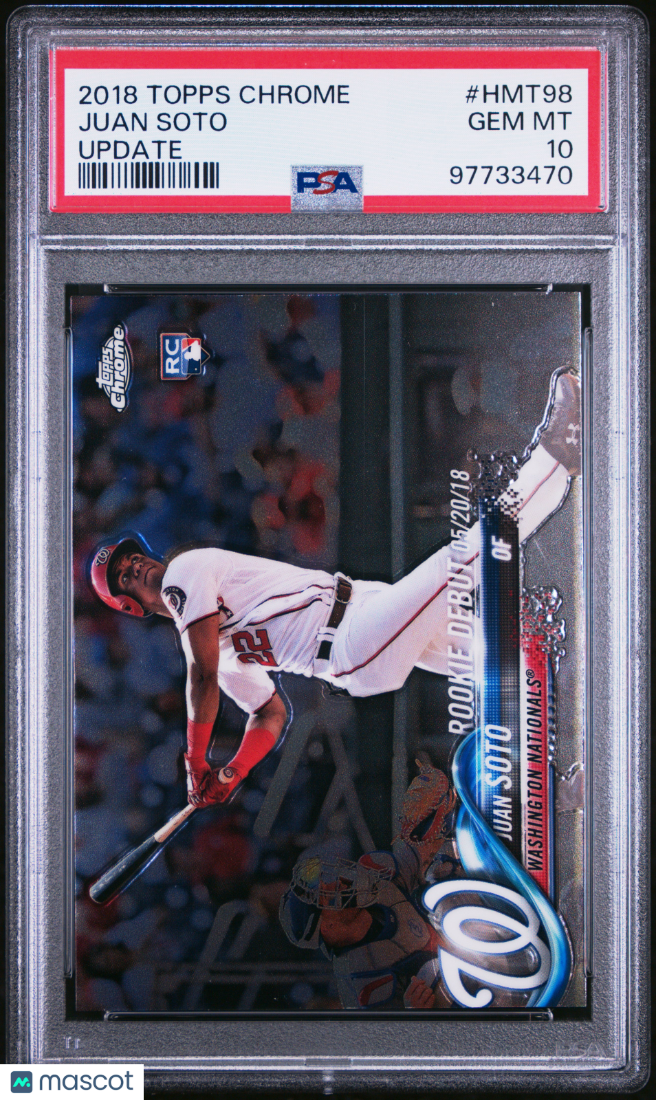2018 Topps Chrome Update Baseball Juan Soto #HMT98 PSA 10