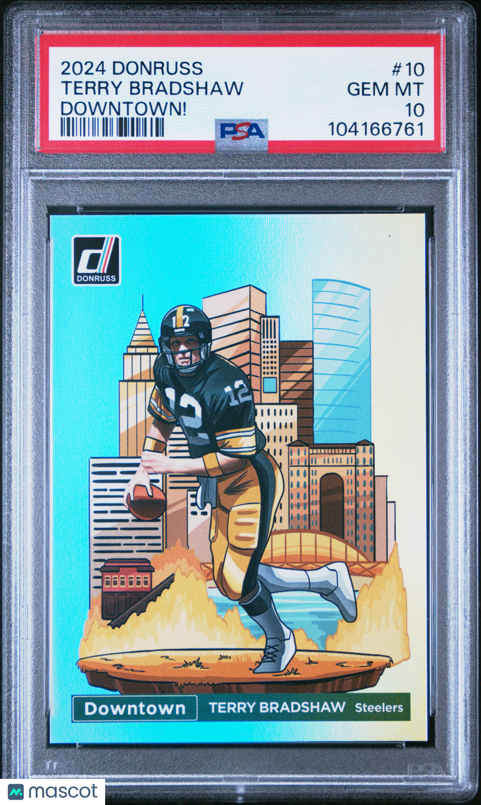 2024 Panini Donruss Downtown! Football Terry Bradshaw #10 PSA 10