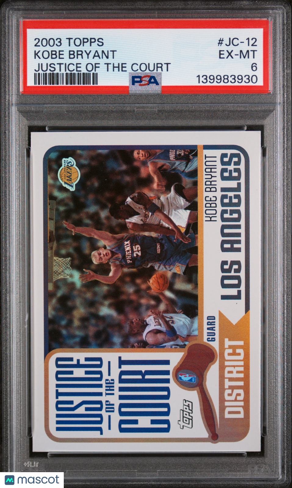 2003 Topps Justice Of The Court Basketball Kobe Bryant #JC-12 PSA 6