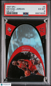 image 1997 SPX Die-Cut Michael Jordan #5 PSA 6