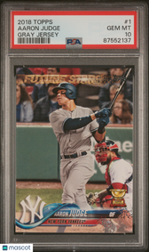 image 2018 Topps All-Star Rookie #1 Aaron Judge Gray Jersey PSA 10