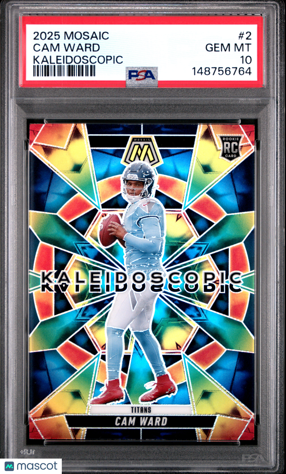 2025 Panini Mosaic Kaleidoscopic Football Cam Ward #2 PSA 10
