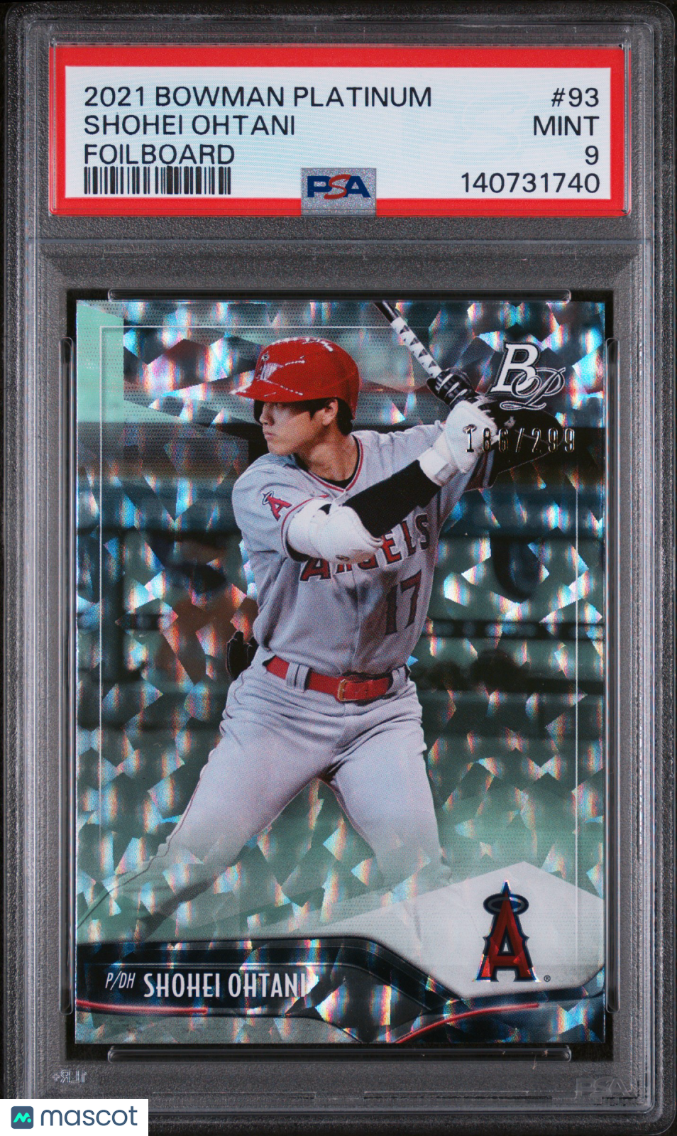 2021 Bowman Platinum Baseball Shohei Ohtani #93 Foilboard PSA 9