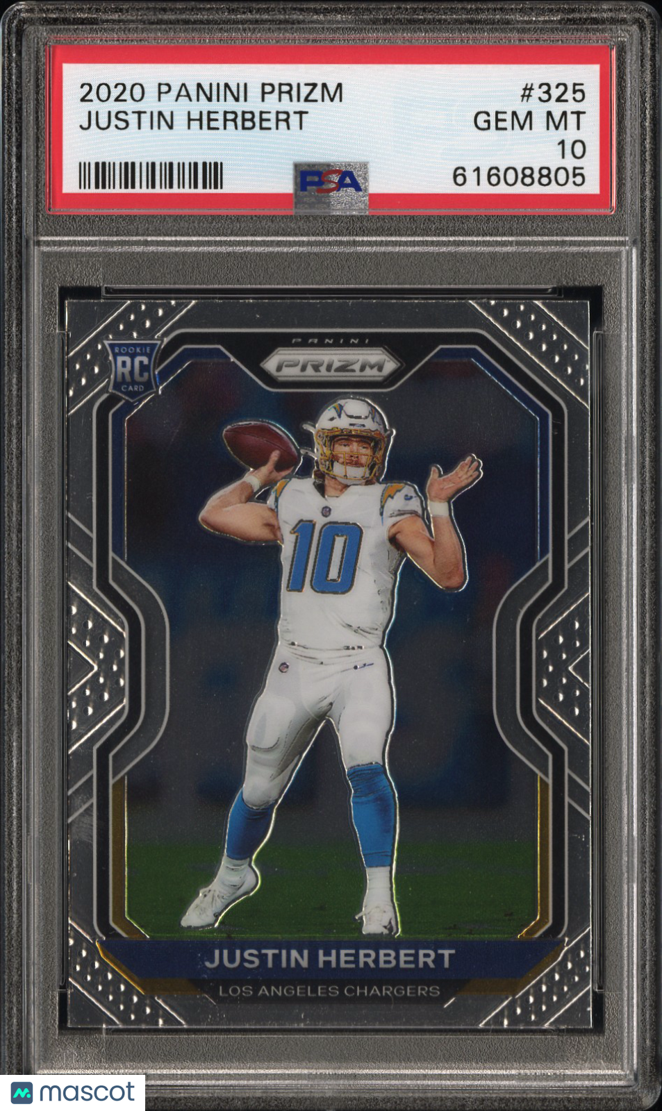2020 Panini Prizm Football Justin Herbert #325 PSA 10