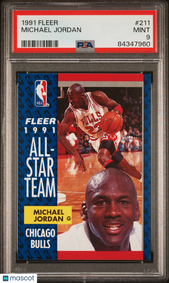 image 1991 Fleer Michael Jordan #211 PSA 9