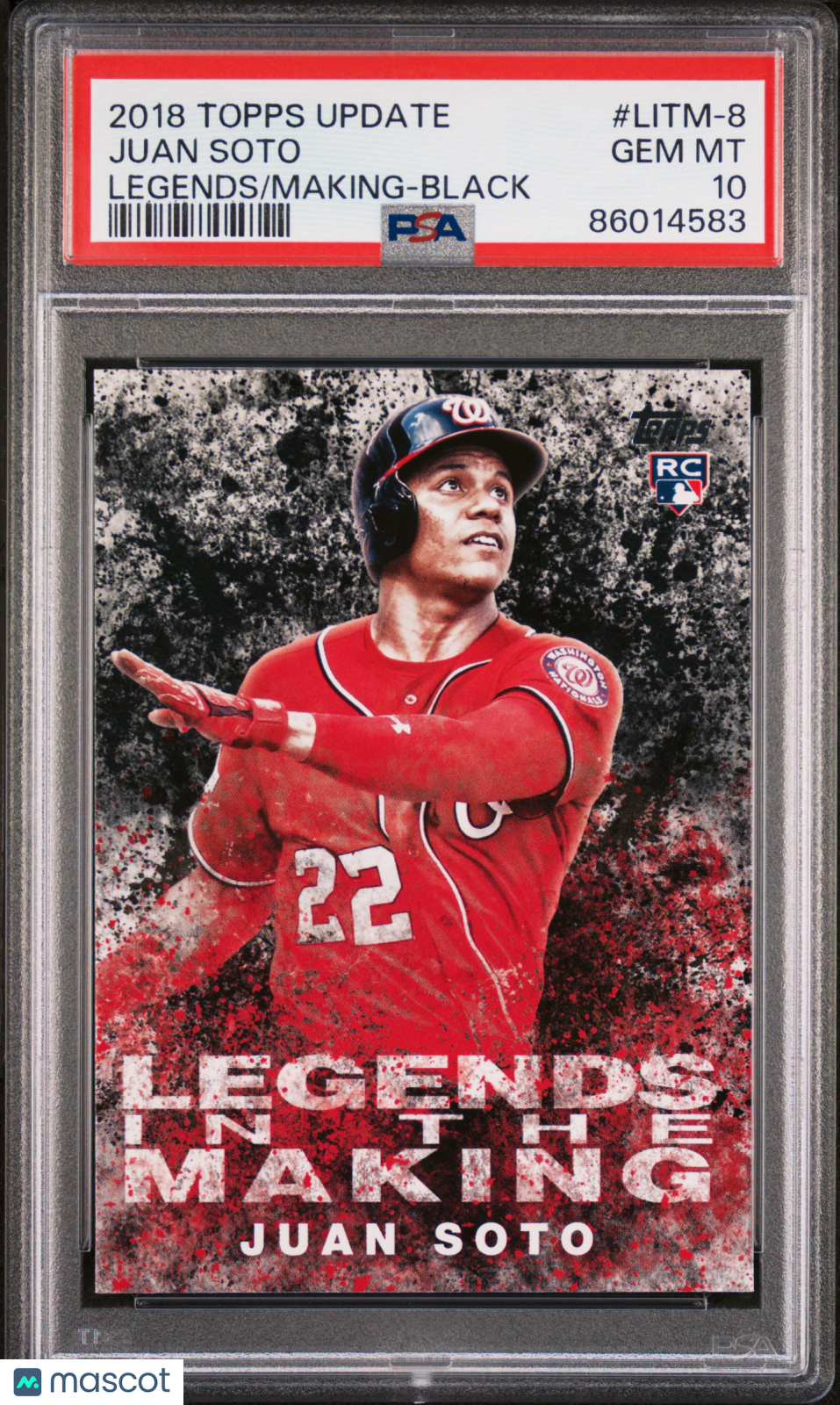 2018 Topps Update Legends In The Making Baseball Juan Soto #LITM-8 Black PSA 10
