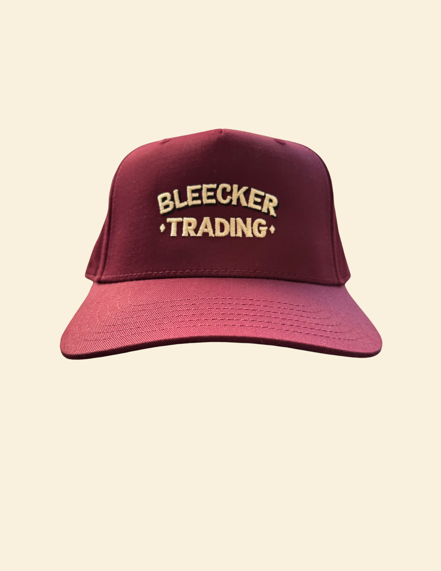 Bleecker Trading Burgundy Snapback Hat