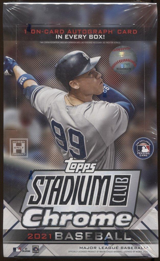 2021 Topps Stadium Club Chrome Baseball Hobby Box - BLEECKER TRADING
