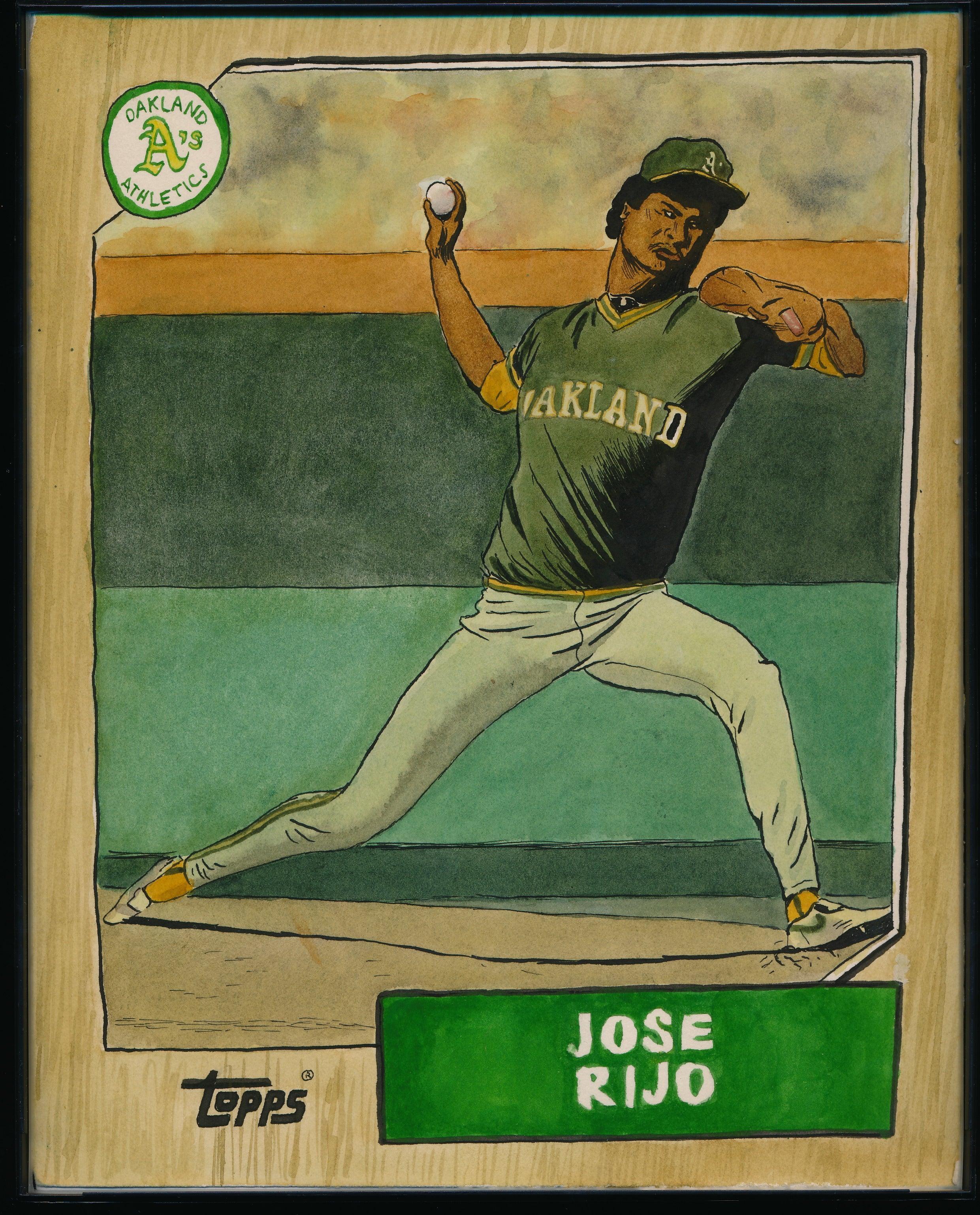 Andy Friedman Original Art 1/1 “The Loneliness of the Common Player” Jose Rijo 8x10 Trading Card & Memorabilia