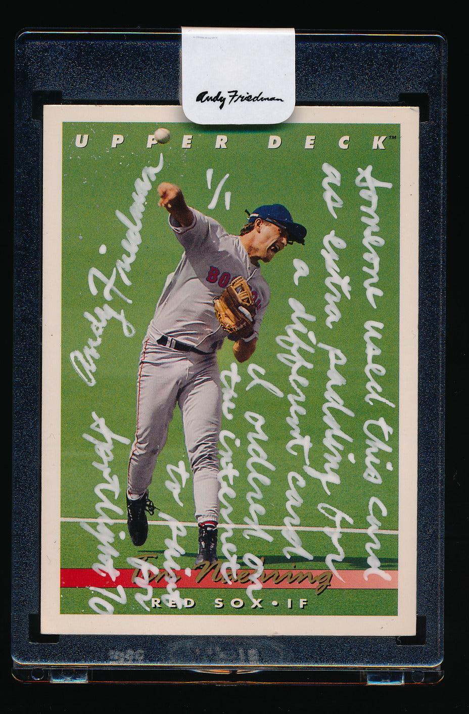Andy Friedman "Signed and Designed" 1/1 2021 Topps Spotlight70 “Barely Visible” Tim Nehring Trading Card & Memorabilia