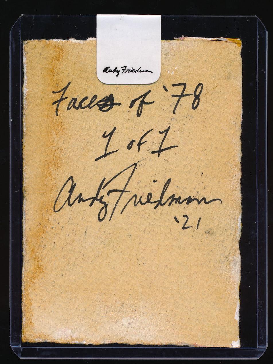 Andy Friedman Signed Johnny Oates Yellow AP 1 of 1 Trading Card & Memorabilia