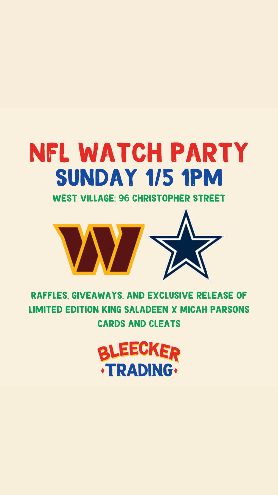 NFL Watch Party | JANUARY 5TH 1 PM