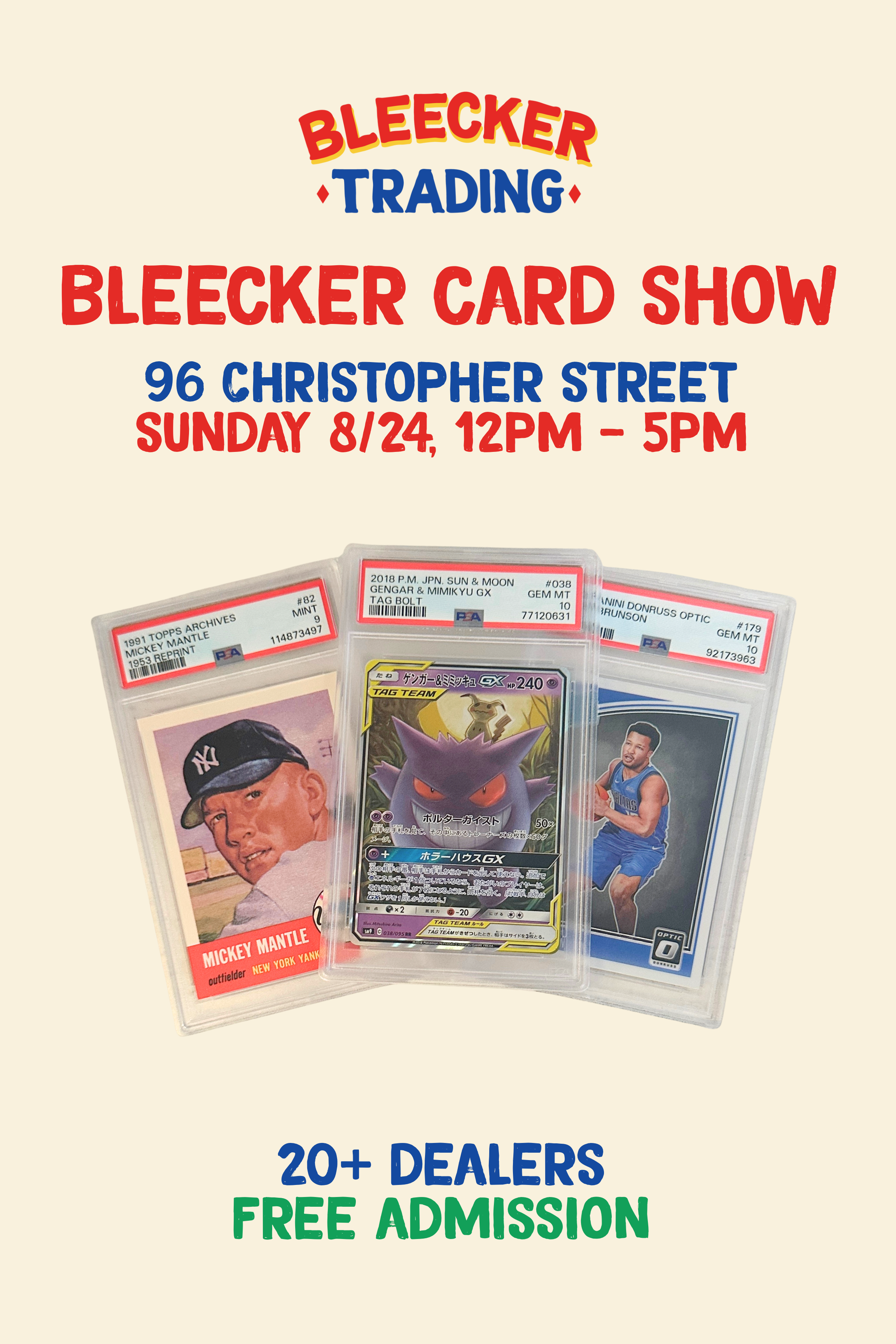 BLEECKER CARD SHOW | AUGUST 24TH NOON - 5 PM