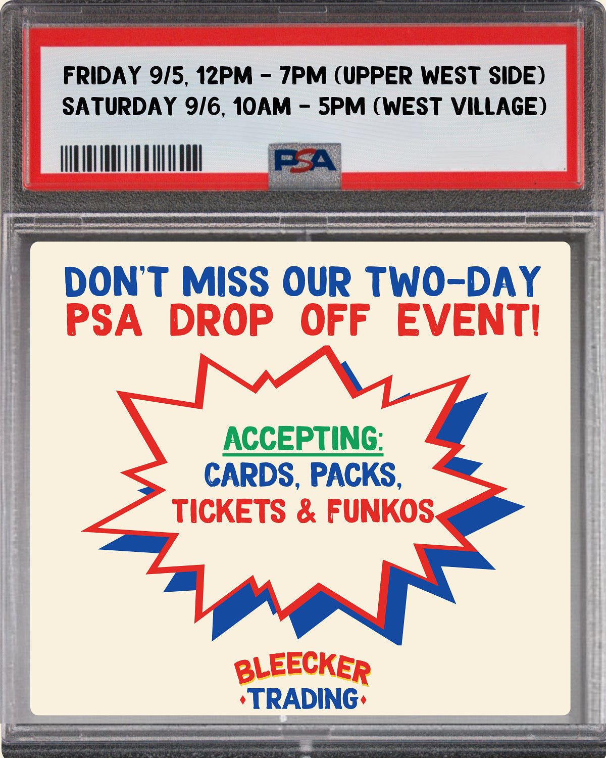 PSA DAY | SEPTEMBER 5TH 12 PM - 7 PM AND SEPTEMBER 6TH 10 AM - 5 PM