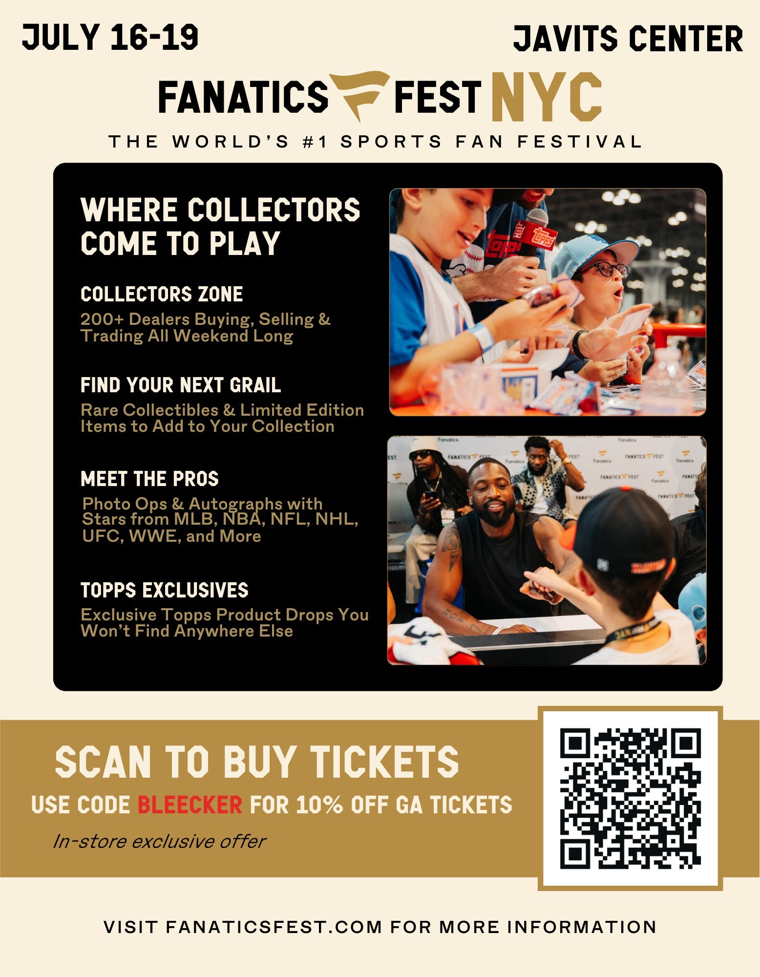 2026 Fanatics Fest Tickets | July 16th - July 19th