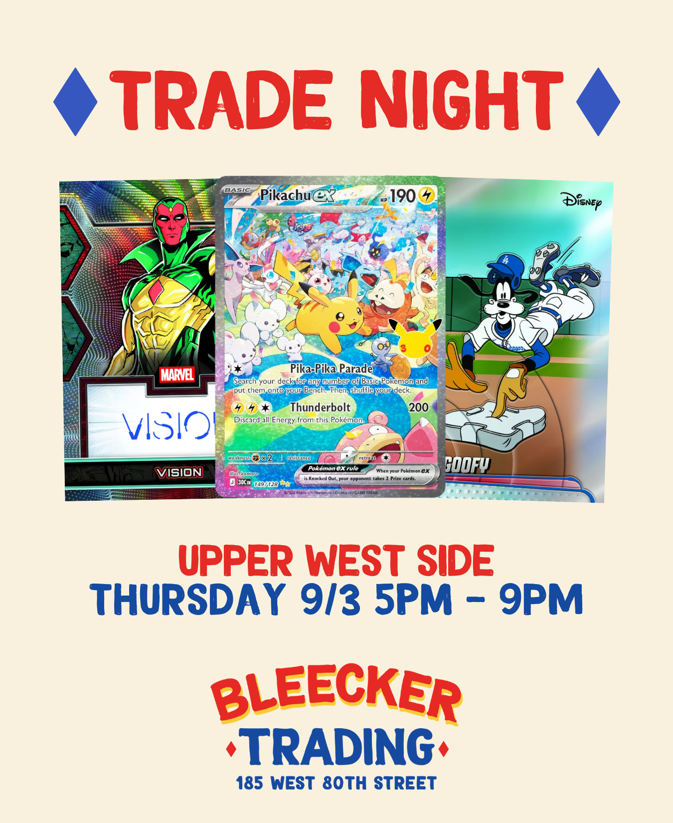 Trade Night (UWS) | September 3rd 5 PM - 9 PM