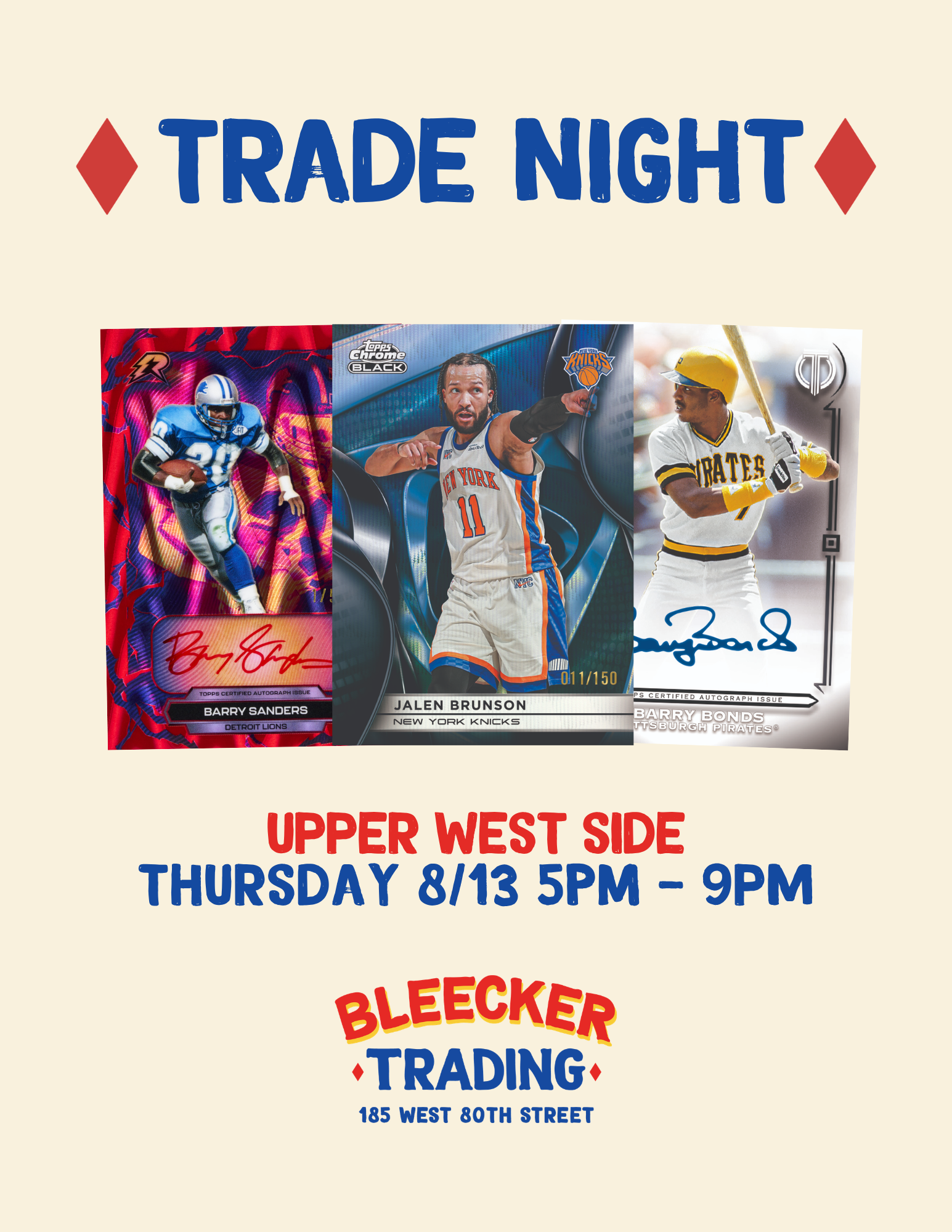 Trade Night (UWS) | August 13th 5 PM - 9 PM