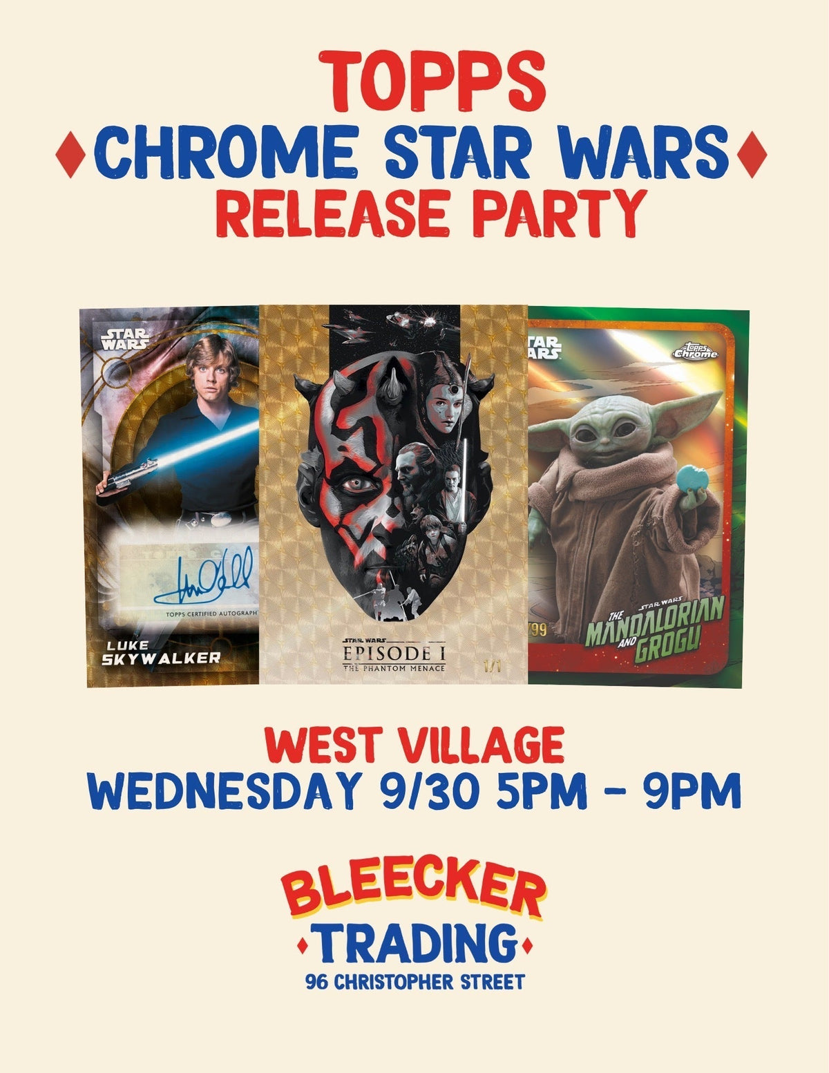 Topps Chrome Star Wars Release Party (WV) | September 30th 5 PM - 9 PM