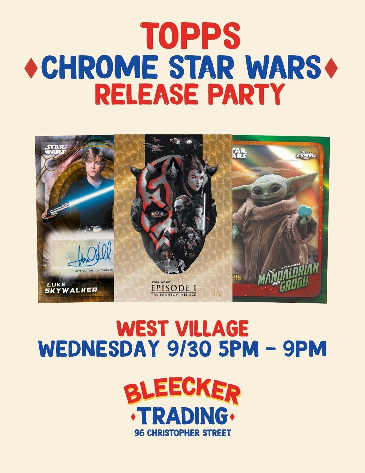 Topps Chrome Star Wars Release Party (WV) | September 30th 5 PM - 9 PM
