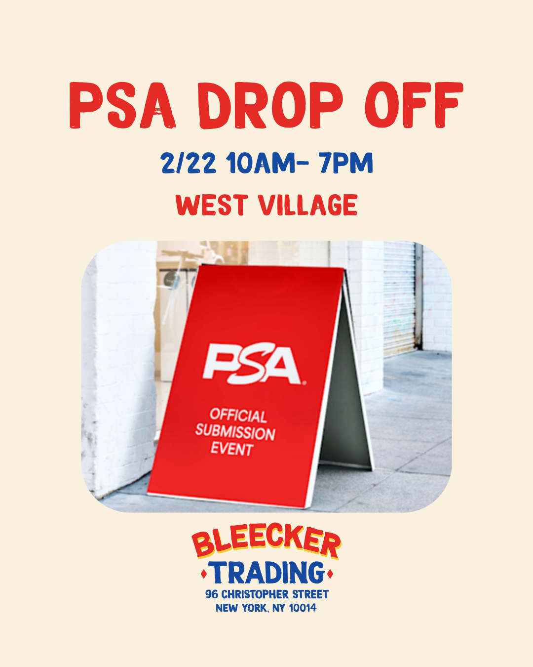 PSA Drop Off Event | February 22nd 10 AM - 7 PM