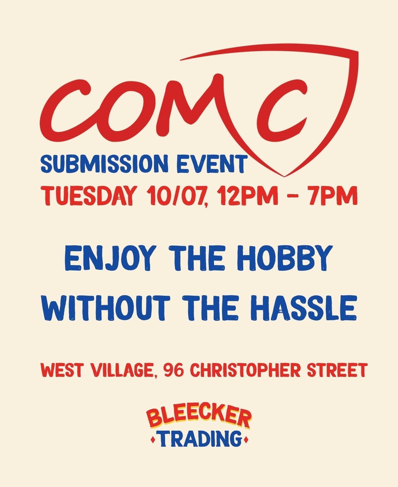 COMC Submission Event | October 7th 12 PM - 7 PM