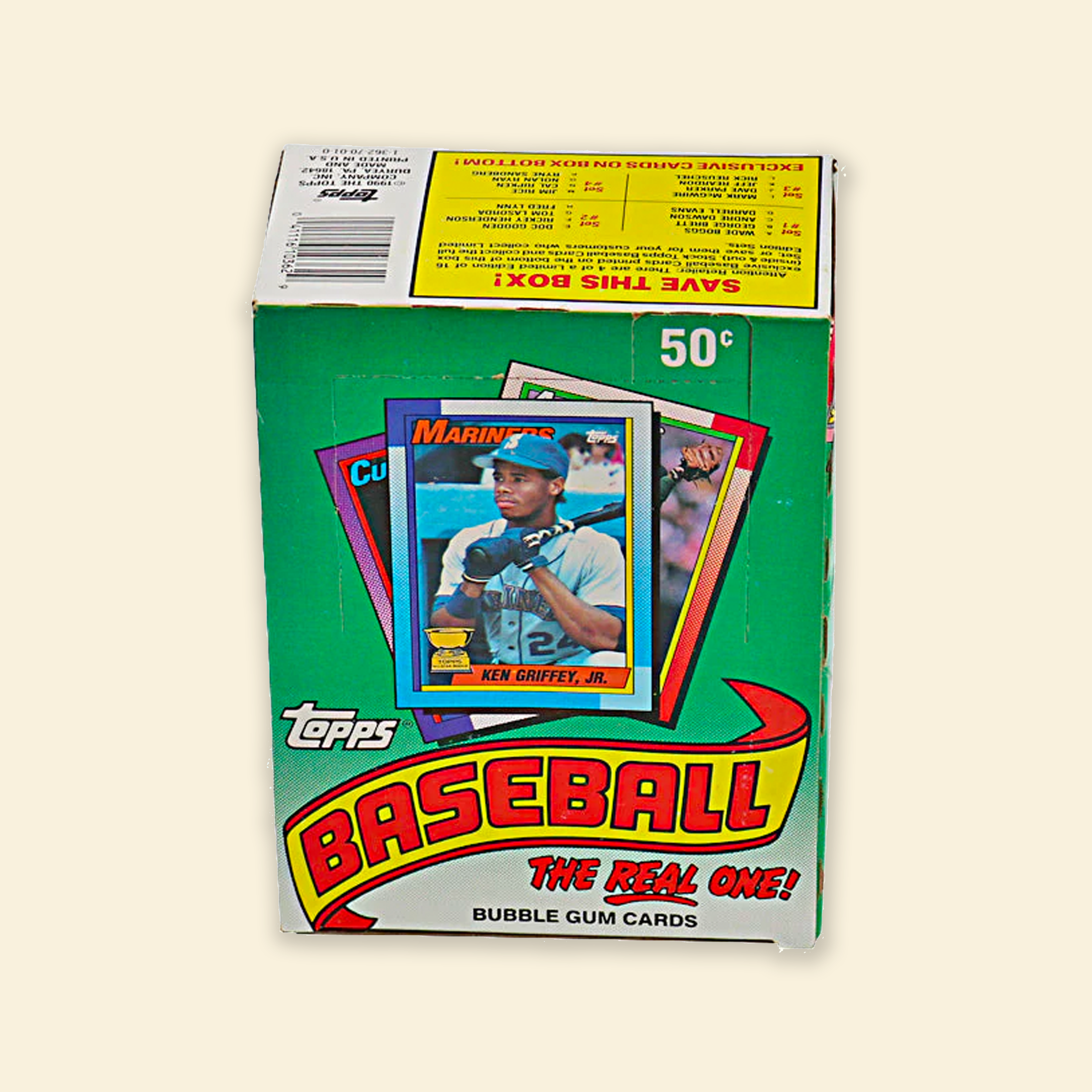 1990 Topps Baseball Unsealed Hobby Box