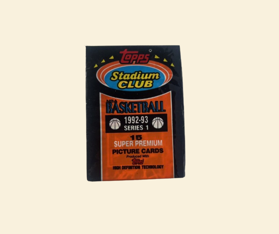 1PK 1992-93 Topps Stadium Club Basketball Series 1 Sealed Pack